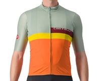 Castelli A Blocco Short Sleeve Jersey (Defender Green/Passion Fruit)